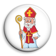 Saint Nicolas Fête Religion Culture Cadeau Badge Epingle 38mm Button Pin