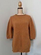 DONNA BY HALLHUBER : SUPERBE PULL MARRON CAMEL 80% ANGORA 