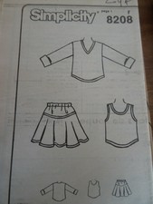 ??✂8208 PATRON SIMPLICITY VINTAGE JUPETTE SWEAT TOP 2 ANS AU 6 ANS