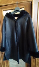 Manteau / Parka noire avec capuche L.C. Couture 1967