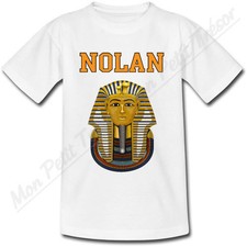 T-shirt Enfant Pharaon avec Prénom Personnalisé - Egypte pyramide egyptologie