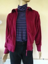 CARDIGAN VESTE GILET ZIPPE  ROSE + TEE SHIRT A RAYURES ASSORTI T M/L 40/42