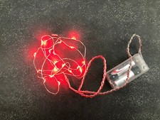 Guirlande électrique à pile  20 leds Rouge