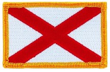 Patch écusson brodé Drapeau ALABAMA Thermocollant USA AMERICAIN ETATS UNIS