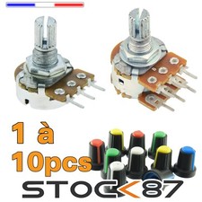 potentiomètre linéaire B  1 - 2,2 - 5 - 10  - 22  - 50 - 100 - 220 - 500 K ohms 