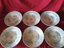 4 Assiettes creuses 2 plates, modele fleurette bleues,faïencerie de Gien deco 