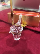 GORHAM CYSTAL ORNAMENT, 2000, LADY FLUTE, L/A CHAMPAGNE BUCKET, USED IN BOX