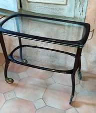 Servante charriot à plateau trolley vintage roulette Dlg Cesare Lacca 70's