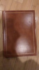 Table Top Hammond World Atlas Genuine Cowhide Leather Large, 1956 3rd Printing