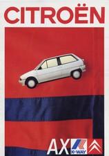 Catalogue brochure prospekt Citroën AX K.Way 3 p. série spéciale 1988 FR