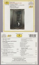 Liszt Berman Giullini Concerto For Piano Cd DG W. Germany / UK ADD No IFPI