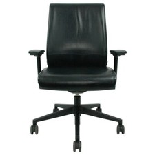 Steelcase Think fauteuil-en cuir noir