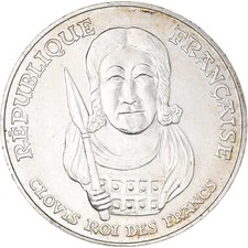 [#186545] Monnaie, France, Clovis, 100 Francs, 1996, TTB+, Argent, Gadoury:953, 