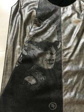 débardeur cuir argenté Karl Lagerfeld TBE