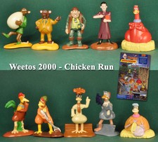 Weetos 2000, série complète de 10 figurines PVC « Chicken Run » + boîte