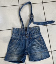 SHORT FEMME EN JEAN SALOPETTE PEPE JEANS MODELE SAUBE TAILLE US 26 FR 36
