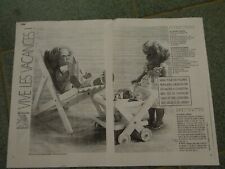 Patron ( plans ) POUPéE Modes & Travaux Juillet 1986 MEUBLES Table chaise longue