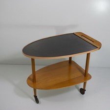Bar ou desserte roulante, design des années 1960, bois