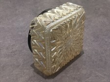 Ancien plafonnier Applique Carré en verre Vintage lustre luminaire Lampe 20 Cm