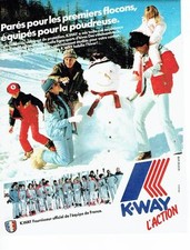 PUBLICITE ADVERTISING 027  1982  K-Way équipement ski équipe de France