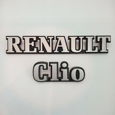 ⭐NEUF PACK 2 MONOGRAMMES RENAULT + CLIO LOGO BADGE NEW EMBLÊM COFFRE WILLIAMS