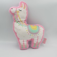 Doudou coussin lama rose blanc vert jaune LLAMA LOVE - Autre Coussin