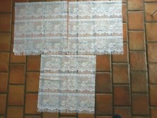 Brise-vue voilage 3 rideaux motifs chapeaux paniers 61 cm large  x 62 cm haut