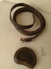 LOT SANGLE CUIR MILI SAVON MARQUÉ WROARWARDPASSAGE ANCIEN AUTHENTIQUE 1 ou 2 GM