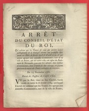 AC64-DECRET 1708-ARRET DU CONSEIL D'ETAT DU ROI][ PROFESSIONS LIBRES]-ROUEN-1786