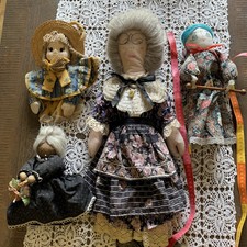 Lot Poupée de chiffon vintage Haut  63 cm,  35cm, 24 cm, 26cm