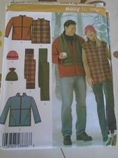4803 PATRON "SIMPLICITY MIXTE GILET/BLOUSON/BONNET/ECHARPE   TAILLE S AU L 