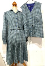 Véritable Ensemble Robe + Gilet de Costume Vintage année 1940/50