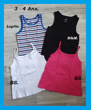 Lot de 5 débardeurs, maillot de corps filles T:  3 - 4 ans