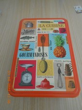 Boîte à pâtisserie en fer vintage thème " LA CUISINE " 18 cm X 12 cm