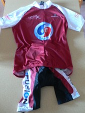 TENUE CYCLISTE : MAILLOT ET CUISSARD HOMME - VELO CLUB LA ROSIERE - TAILLE XL 