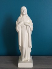 Statuette Christ coeur flamboyant Sacré coeur Signé Y. Gallo Art Déco Religion