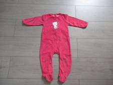 Pyjama 1 pièce en velours rose fuchsia chat taille 24 mois