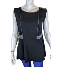 ? Patrice Bréal Taille 42 ? Superbe tunique sans manches noire et grise haut t