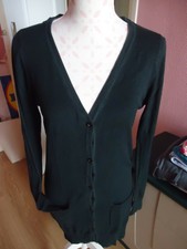  GILET NOIR VANILLA LONG.TAILLE :38. DOS TRIANGLE EN DENTELLE.