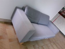 canapé scandinave 2 places tissu gris