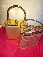 Lot 2 sacs de soiree Sac a main femme en métal de soiree