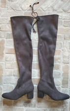 NEW Stuart Weitzman Tieland $799 Over The Knee Boots Dark Brown Suede Size 7.5