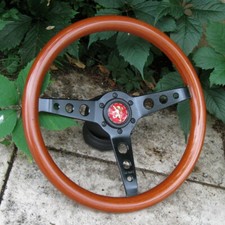 Rare Volant Bois Momo Indy 37cm d'époque complet Peugeot 504 304 204 & Anciennes