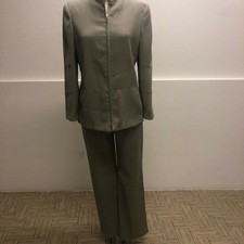 Giorgio Armani originale tailleur pant grigio donna tg 42/woman trouser+jacket 