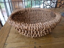 grande corbeille tressée 39cm de diametre hauteur 15