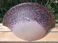 Luminaire Art Deco ancien Demi-Vasque d'Applique en Verre marmoréen