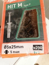 Paquet de 110 Vis et Chevilles à frapper Hit diamètre 5 x 25 mm  spit 