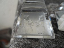  5 portes menus en cristal verre décor enfants costumés belle qualité 