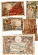 LOT  5 BILLETs France MINEUR 1949 PECHEUR 1949 LOM 1938 Berger 1943 VIOLET