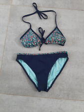 Maillot de bain 2 pièces bikini taille 36/38 bleu Decathlon femme